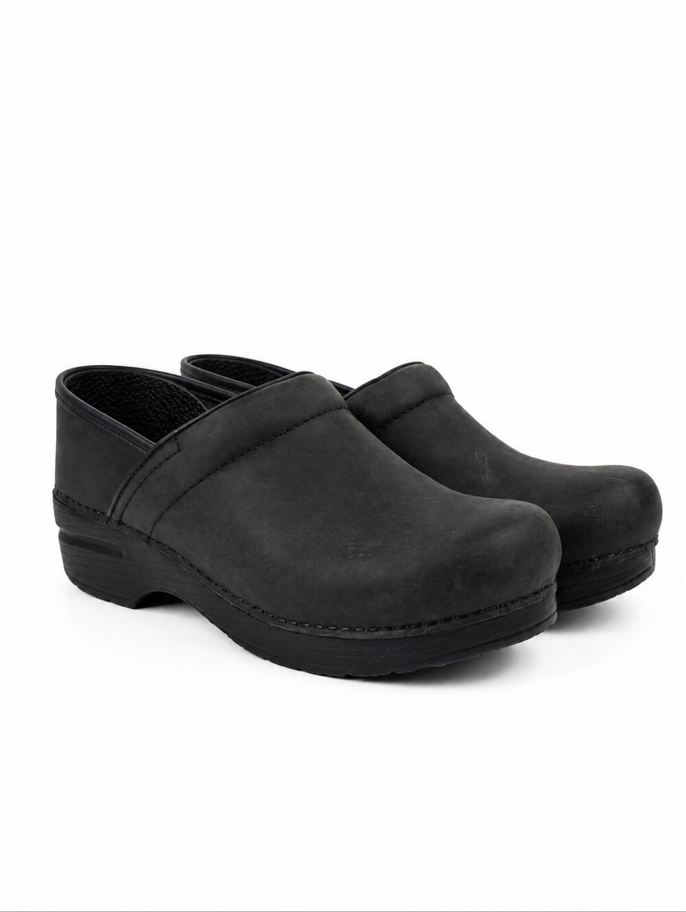 Dansko Professiona Black Oiled Leather Women's Clogs Size EU 39 - US 8.5